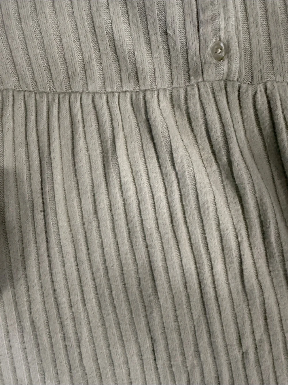 art class Sage Green Ribbed Button-Front Long Sleeve Dress